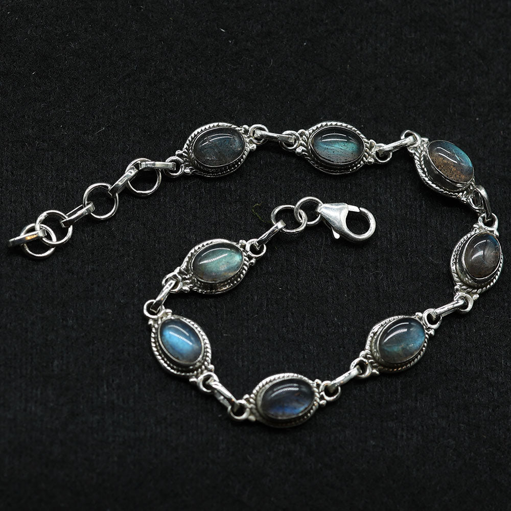 Steinschmuck Labradorit Armband Silber Carbochonschliff zeitlos schön online bestellen