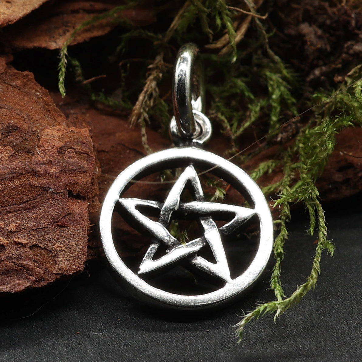 Pentagramm Silber Anhänger zarter Kettenanhänger 925 Sterlingsilber