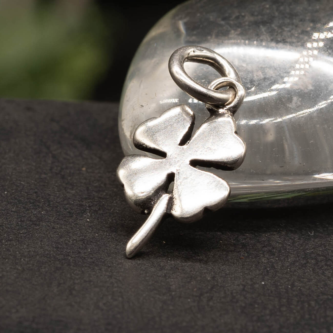 Glück Silber Anhänger 925 Sterlingsilber Damen Schmuck Kleeblatt