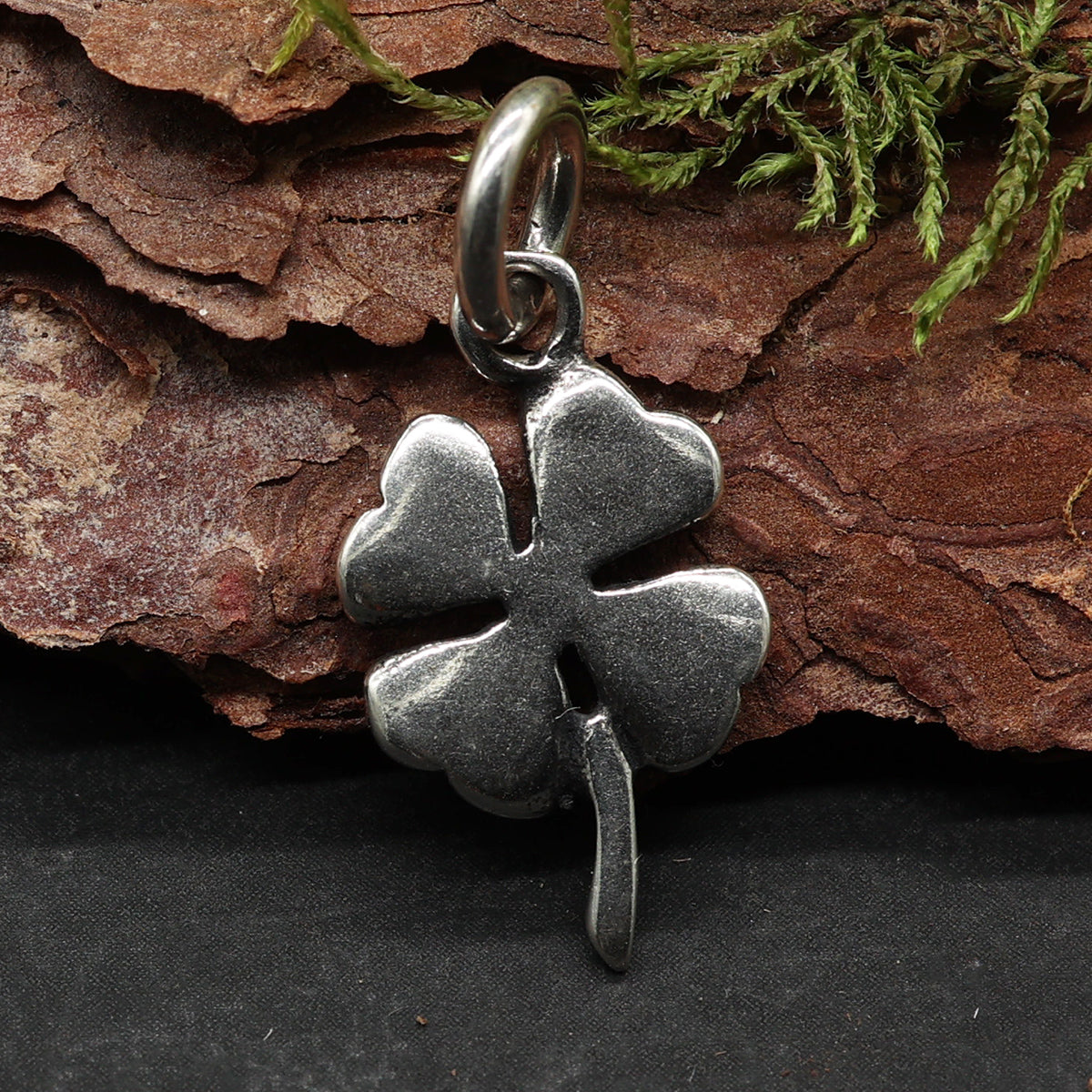 Kleeblatt Silber Anhänger zarter Kettenanhänger 925 Sterlingsilber