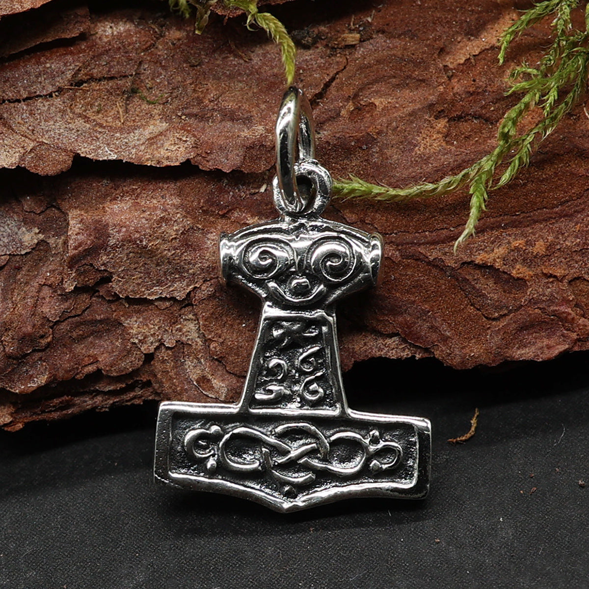 Thorshammer Silber Anhänger zarter Kettenanhänger 925 Sterlingsilber