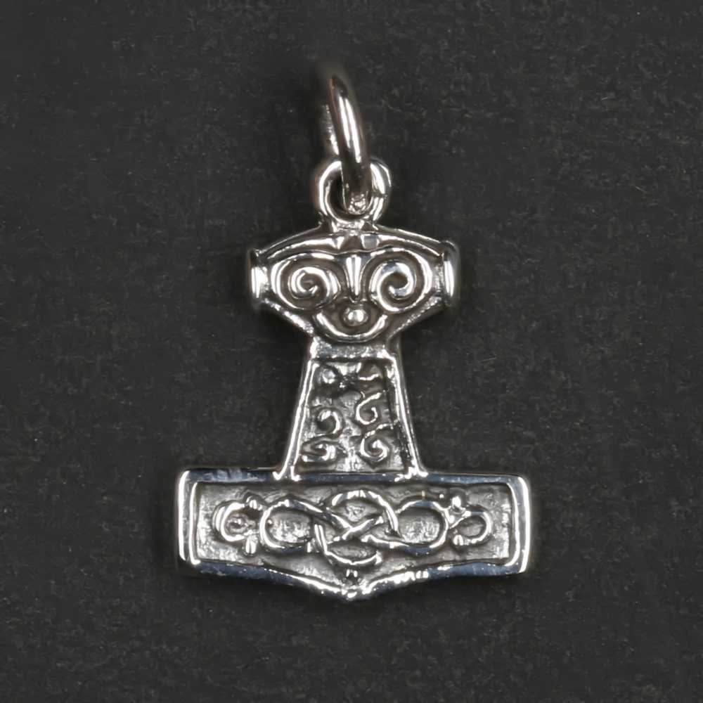 Kleiner Mjölnir Anhänger 925er Silber Kettenanhänger  Thorshammer
