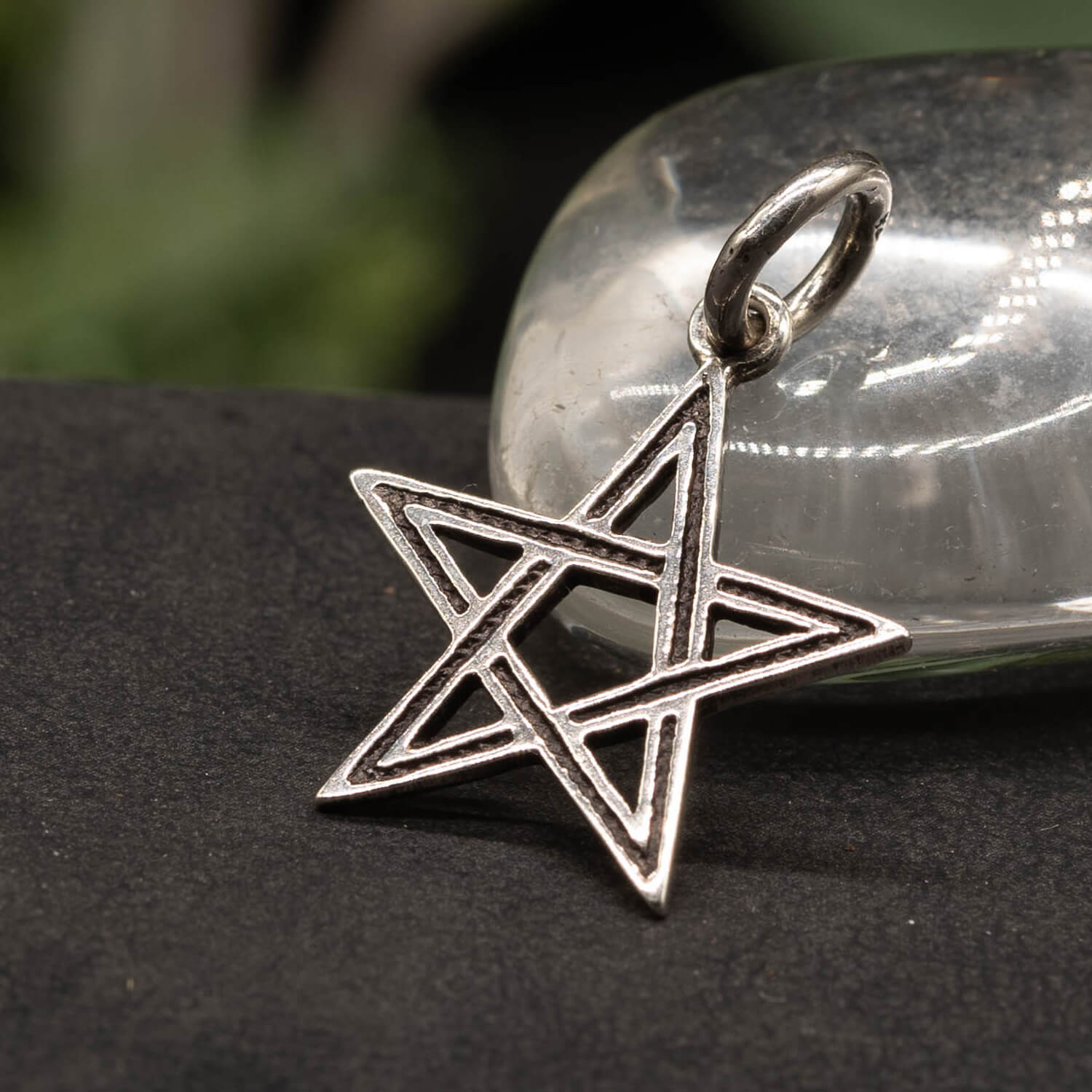 Pentagramm Silber Anhänger 925 Sterlingsilber Damen Schmuck Drudenfuß