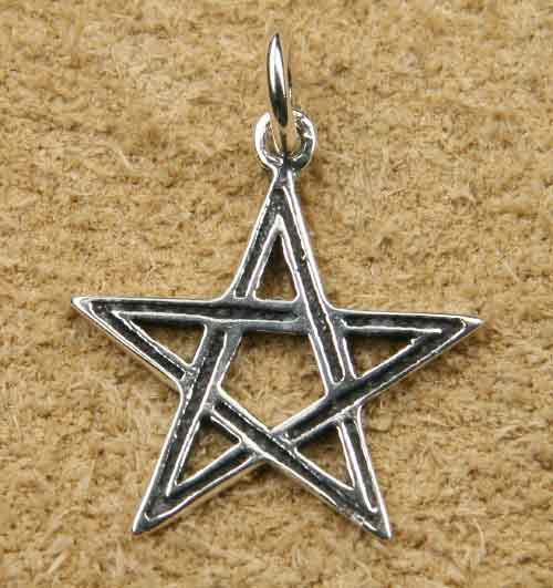 Pentagramm Schmuck Kettenanhänger Silber 