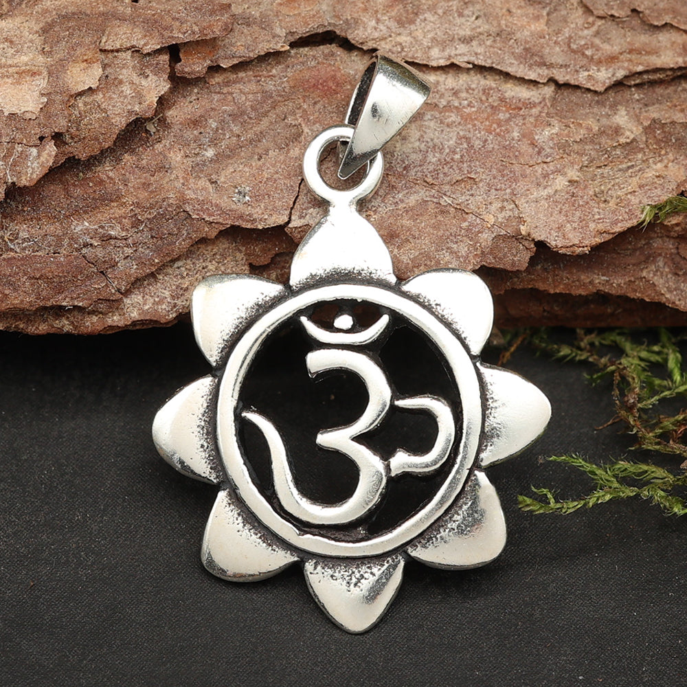 Anhänger Om Kette Sterlingsilber Schmuck 925