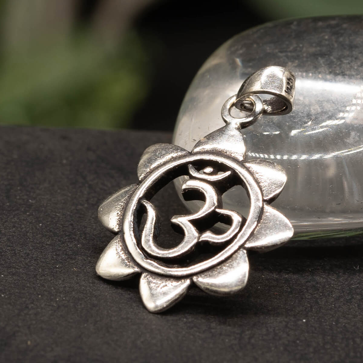 Om Silber Anhänger 925 Sterlingsilber Damen Schmuck Esotherik
