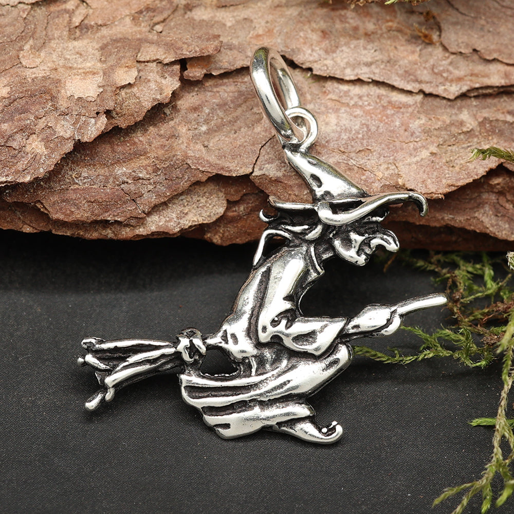 Anhänger Sterlingsilber Hexe Kette Schmuck 925