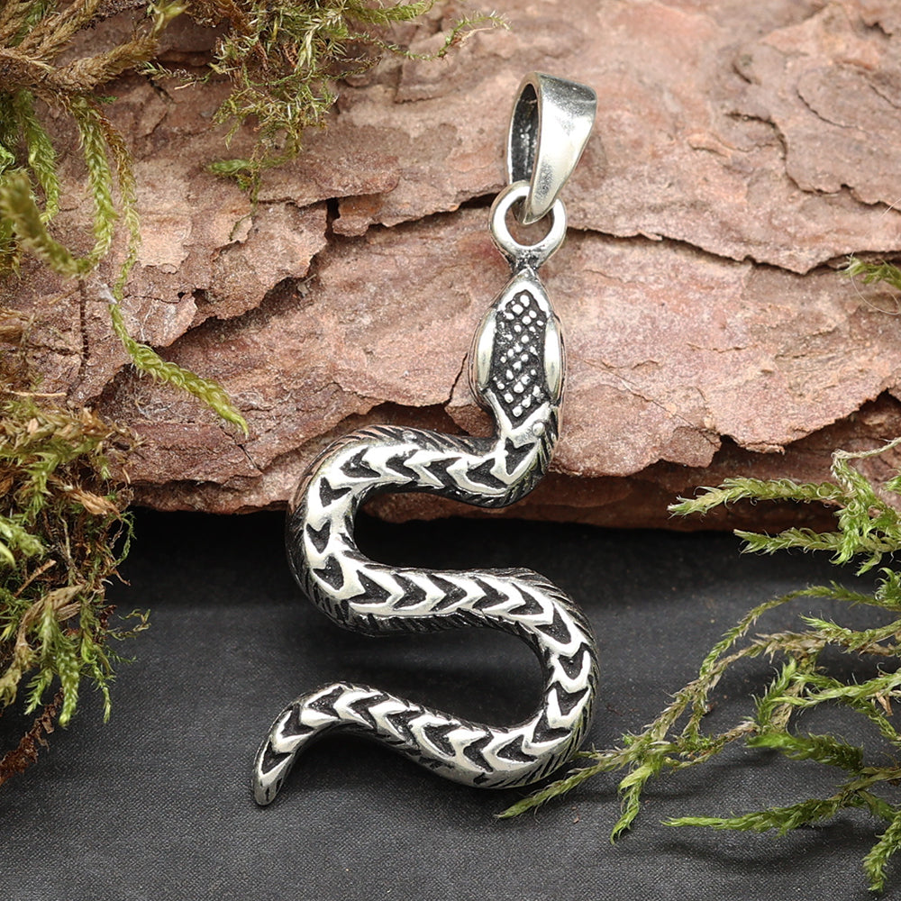 Schlange Kettenanhänger Silber Anhänger Schmuck 925