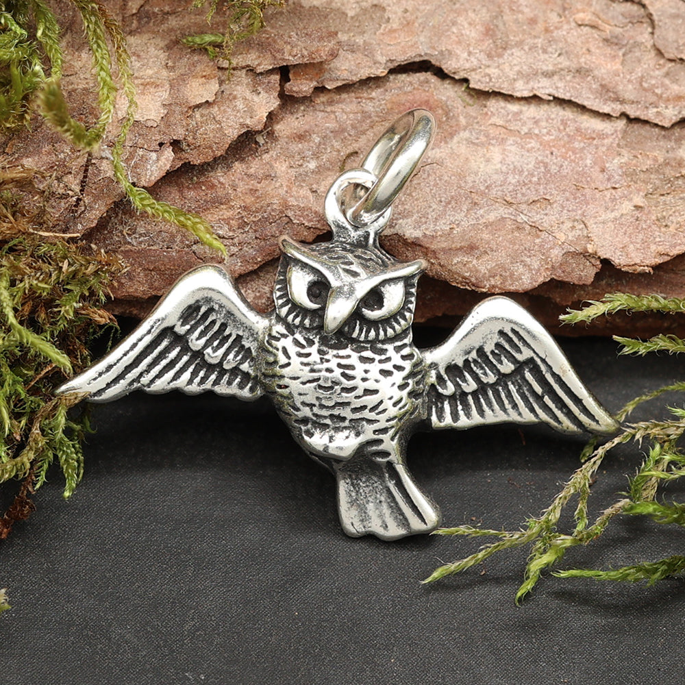 Eule Silber Anhänger Kettenanhänger Schmuck 925