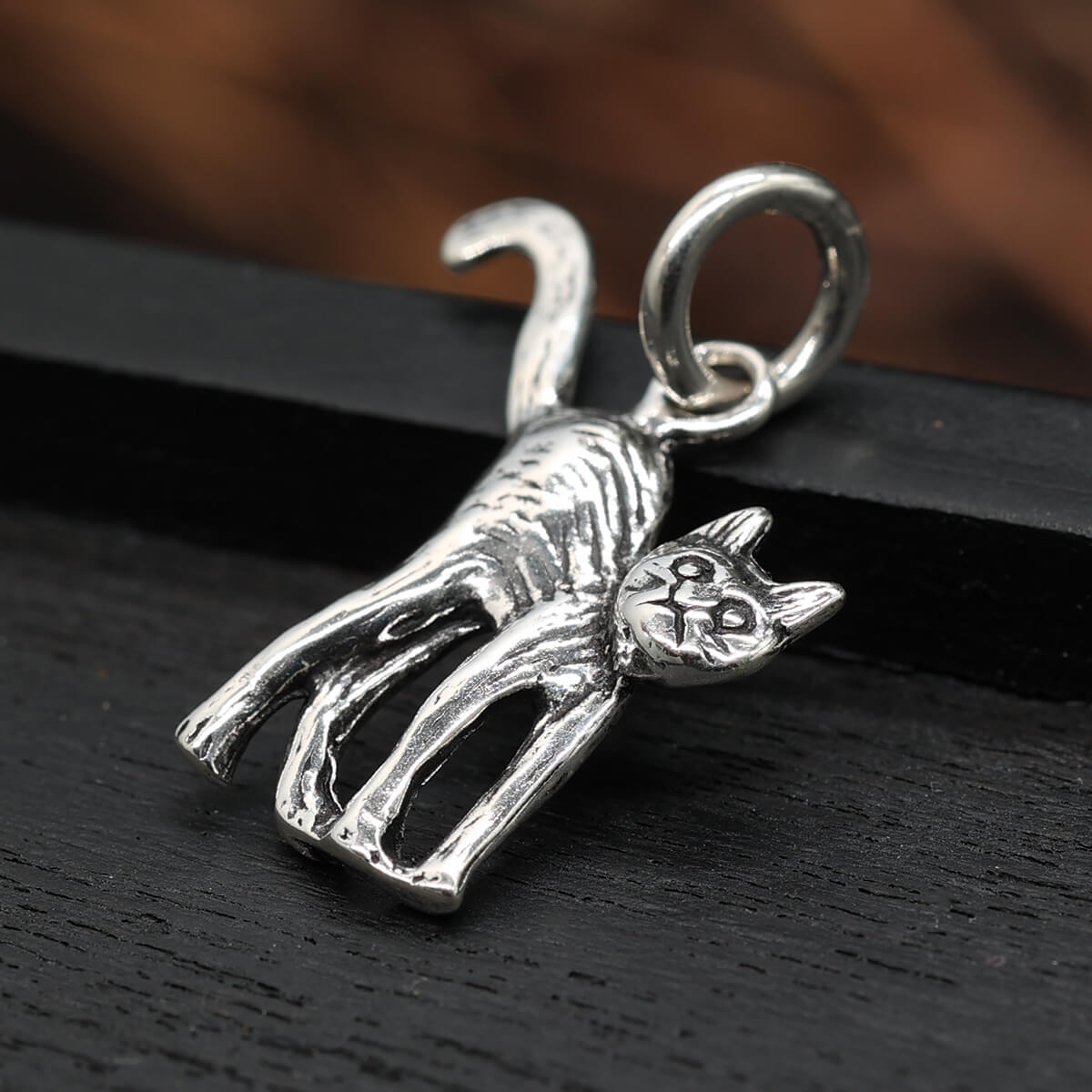 Silberschmuck Anhänger 925 Silber Katze