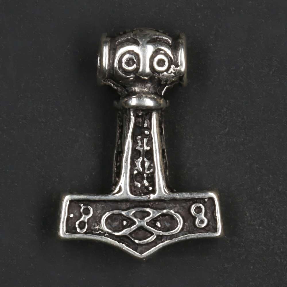 Thorshammer Kettenanhänger 925 Silber Wikinger Schmuck für eine Silberkette