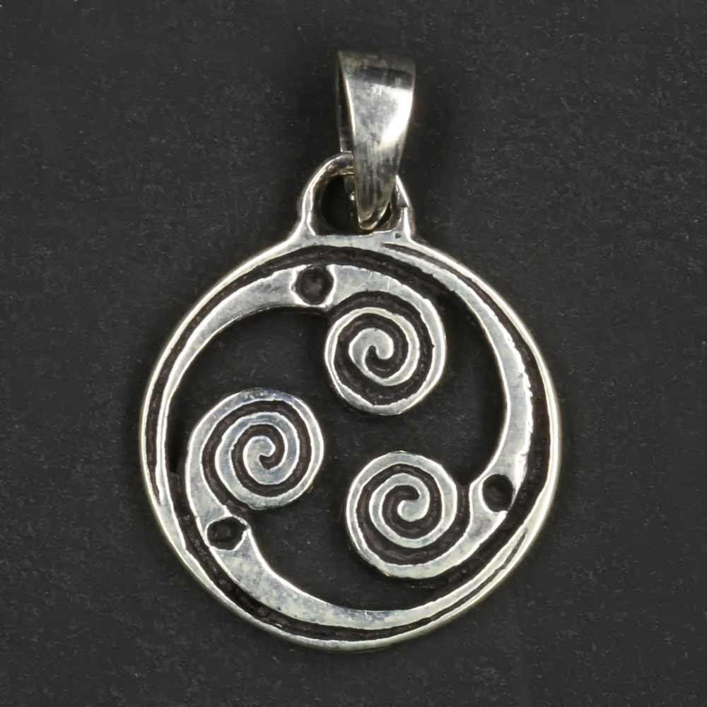 Keltische Spirale Kettenanhänger 925 Silber  feiner Schmuck für eine Silberkette