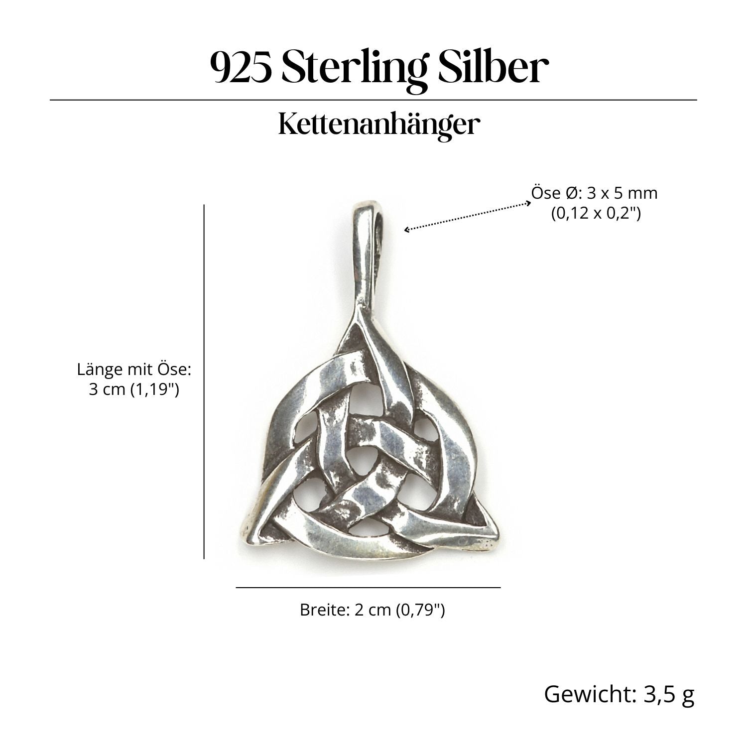 Keltischer Kettenanhänger Taliesin 925 Silber Schmuck