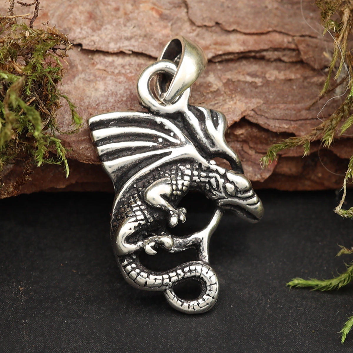 Drache Silberanhänger Sterlingsilber feiner Schmuck Anhänger 925 Silber
