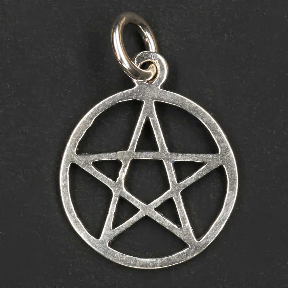 Pentagramm Kettenanhänger 925 Silber  feiner Schmuck für eine Silberkette