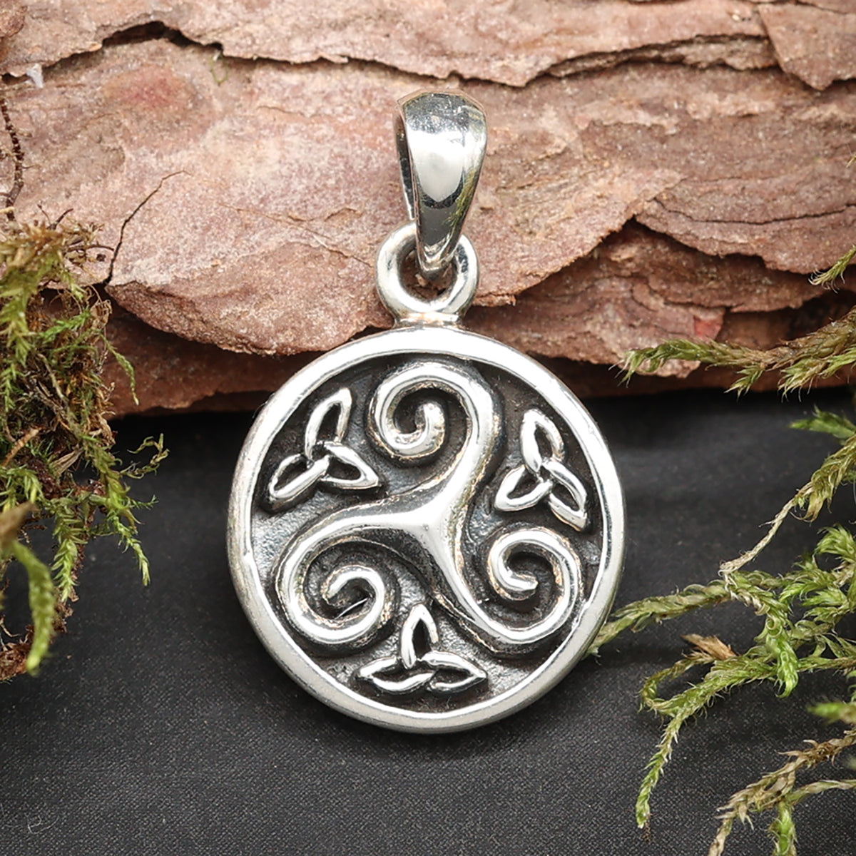 Triskele Silber Schmuckanhänger Keltisch Kette 925 Sterlingsilber 