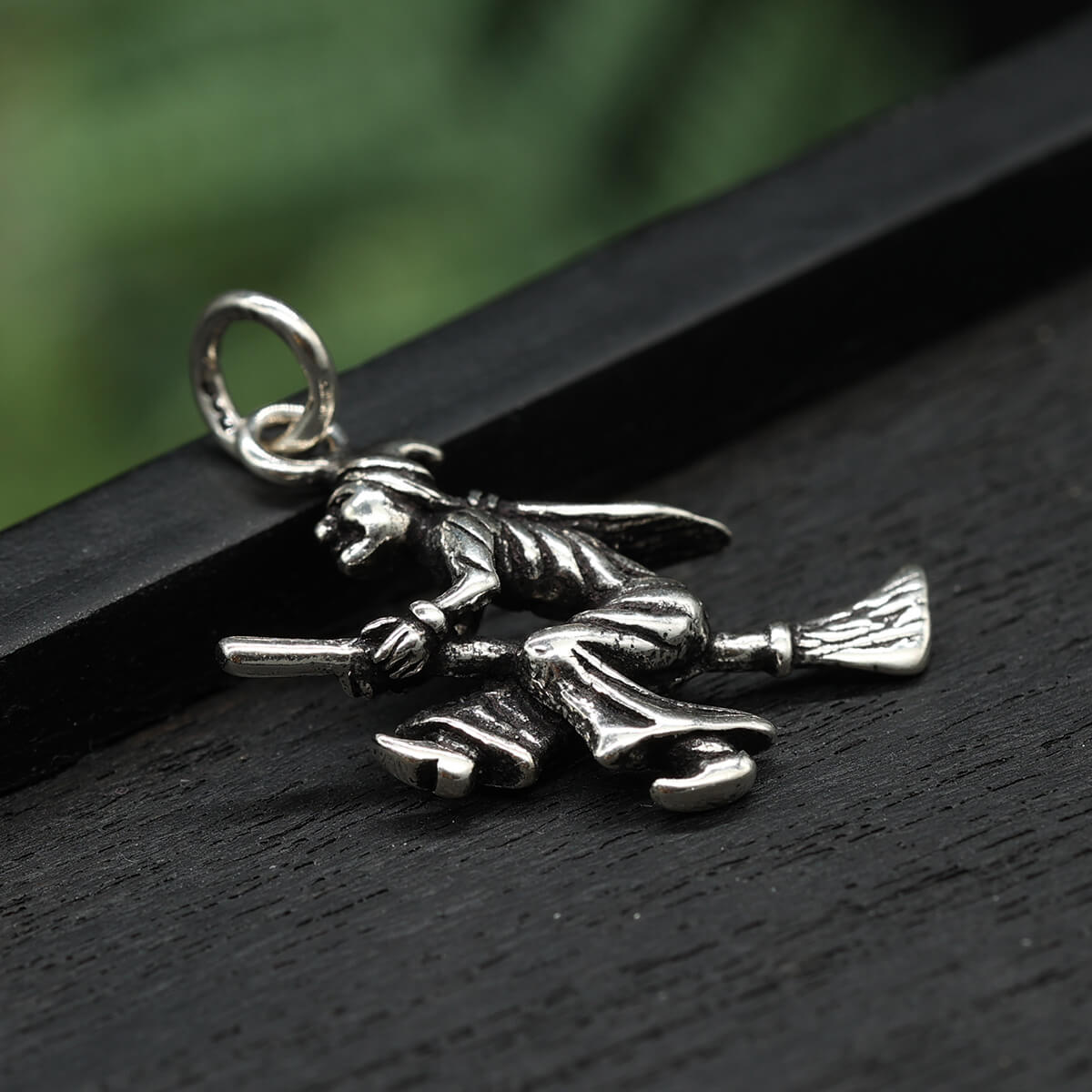 Hexe Silberschmuck Anhänger 925 Silber 