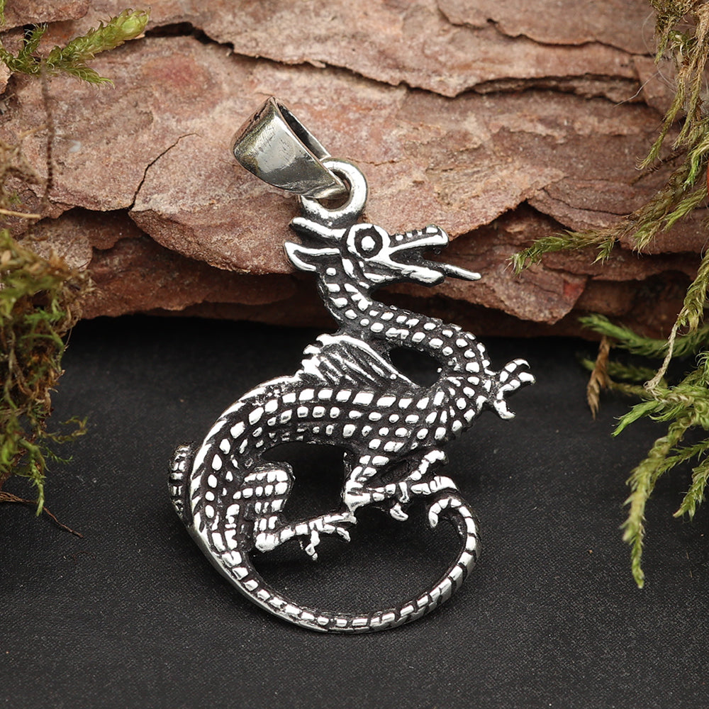Drache Silber Schmuckanhänger  Kettenanhänger 925 Sterlingsilber