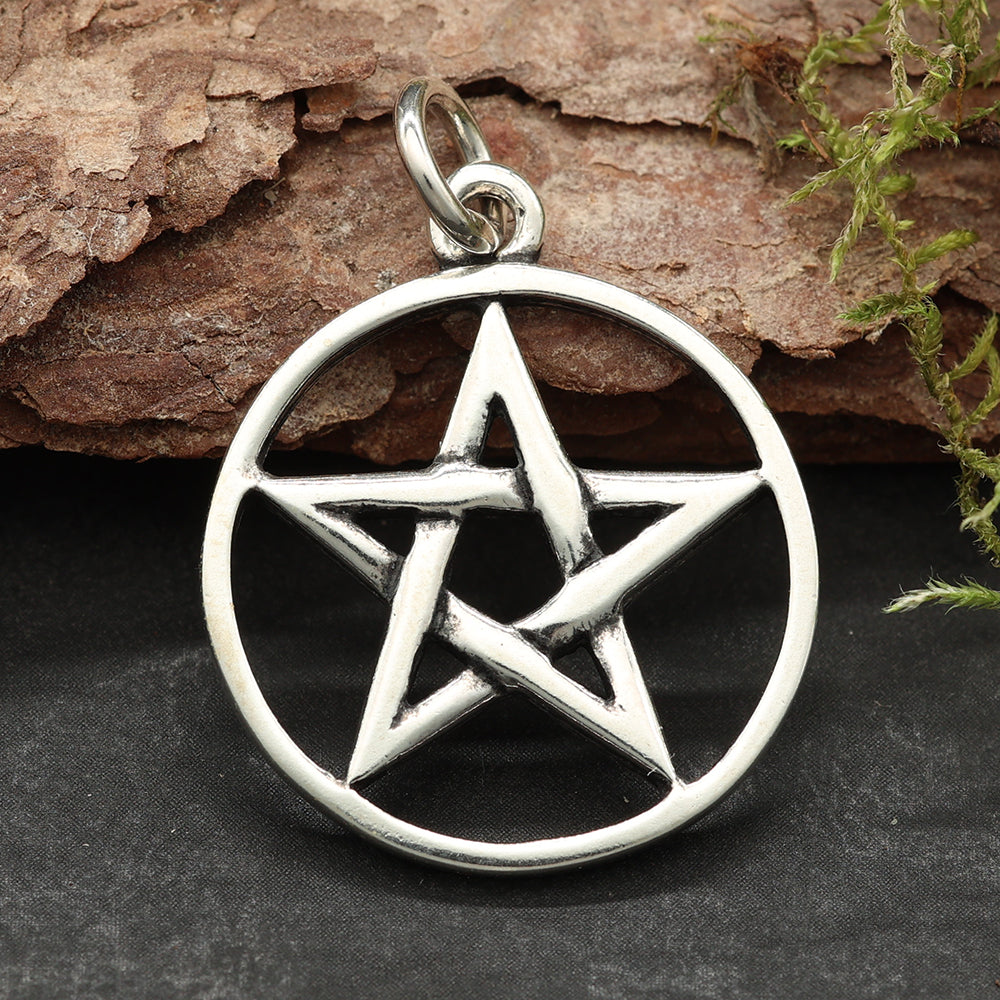 Silberschmuck Drudenfuß Anhänger Sterling 925 Kette