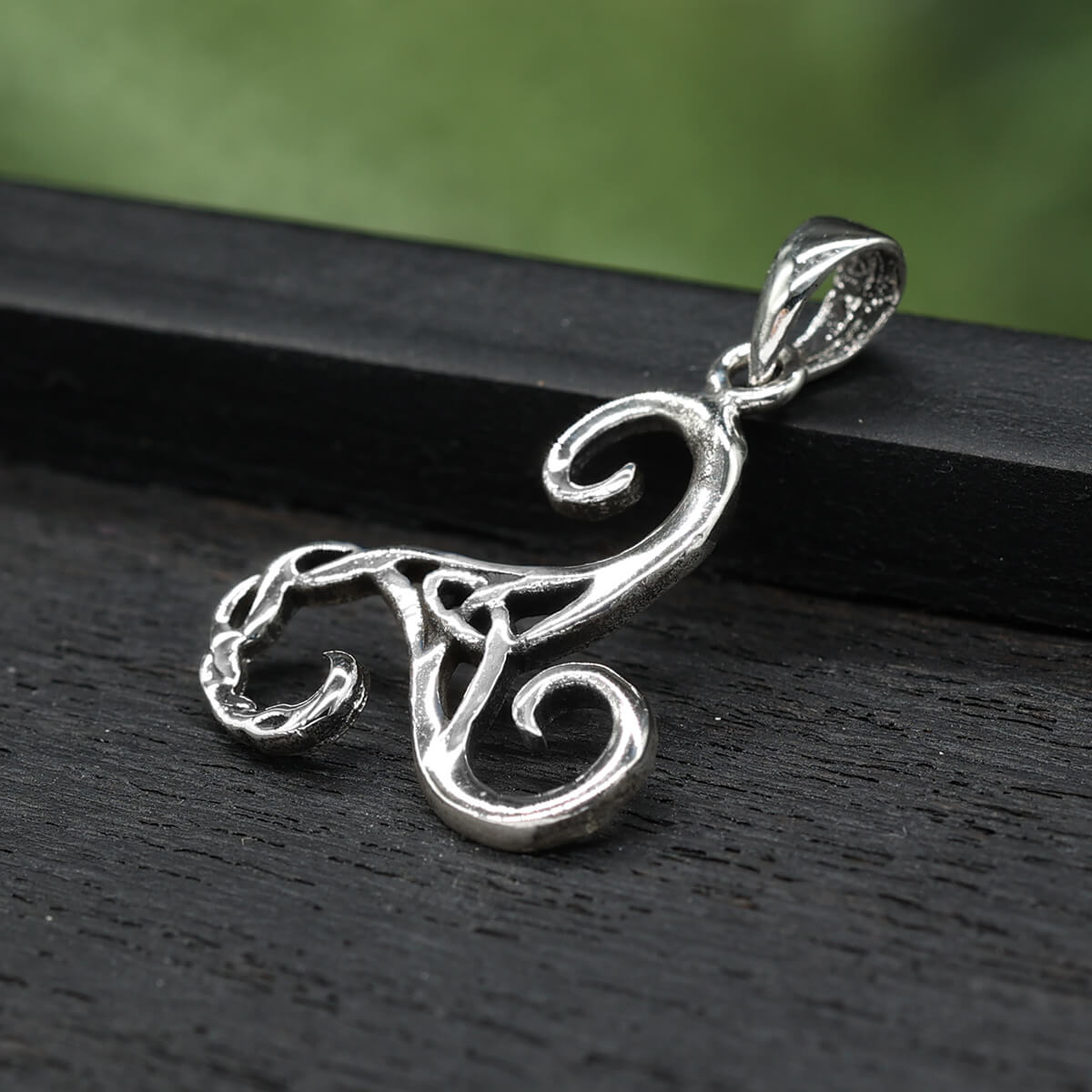 Triskel jewelry pendant, 925 silver