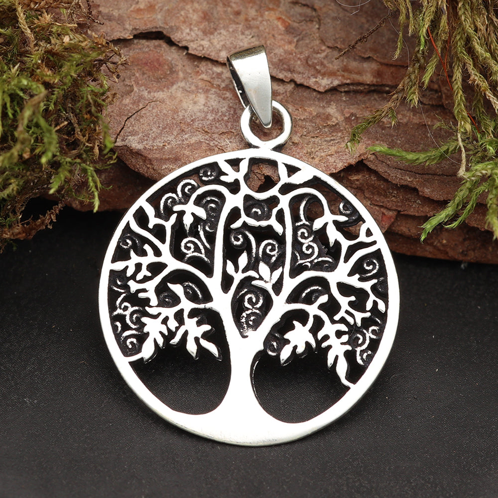 Lebensbaum 925 Silber Kettenanhänger  Schmuckanhänger Kette 