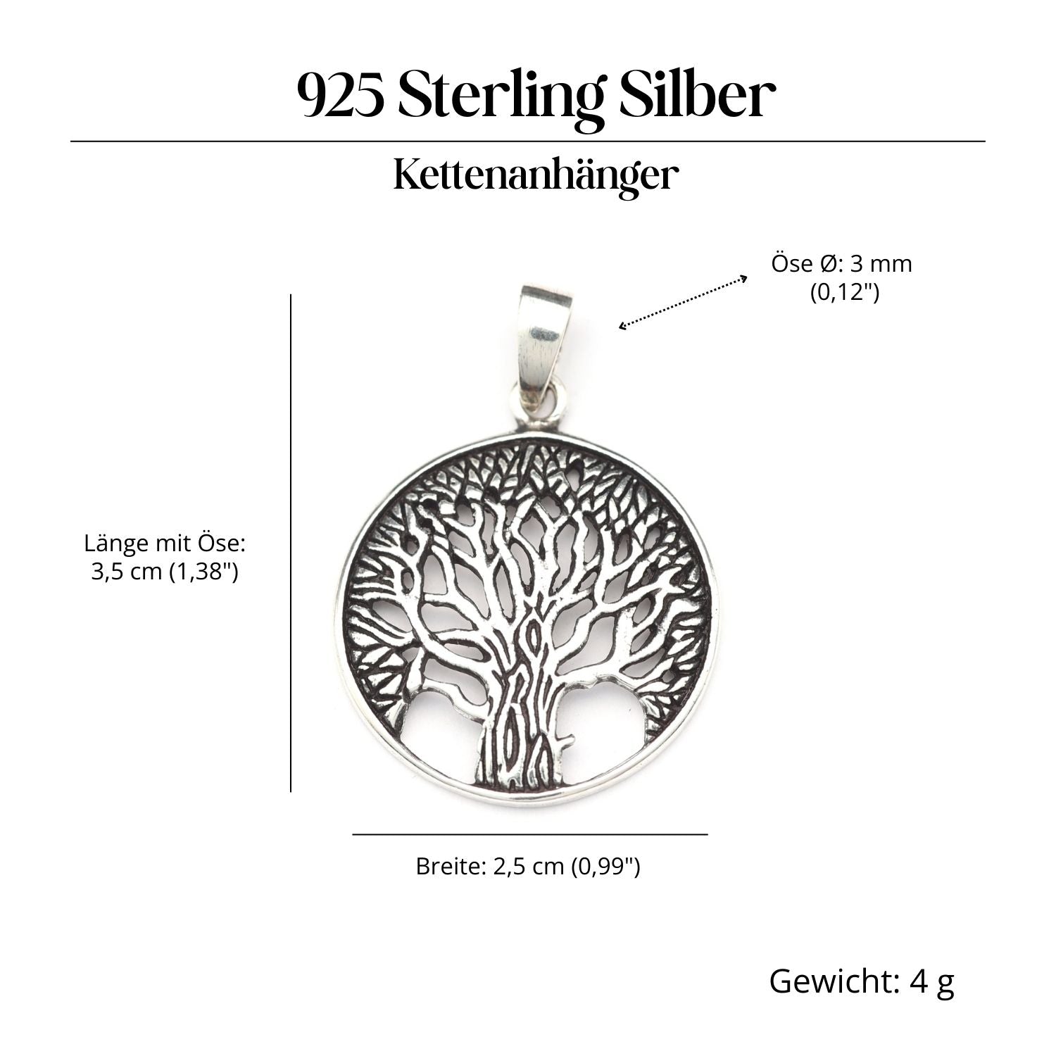 Lebensbaum Anhänger Schmuck Anhänger 925 Silber