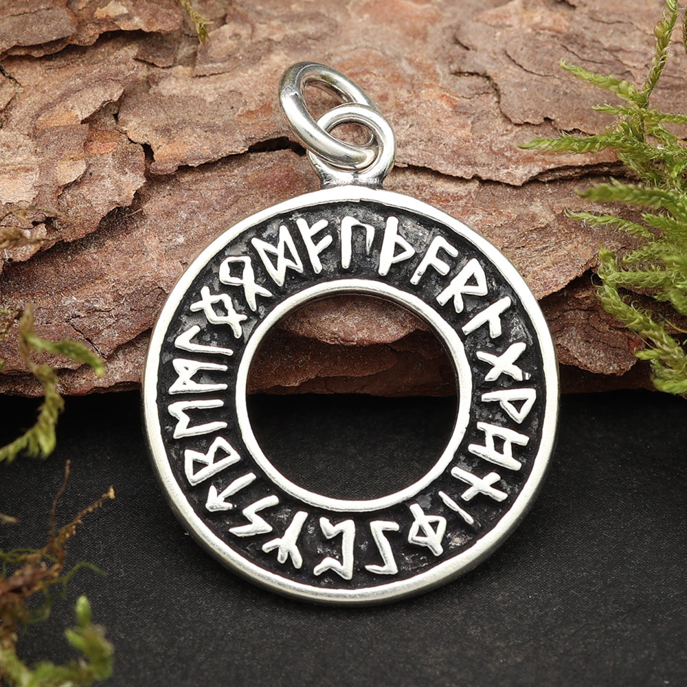 Runenkreis Silberanhänger Schmuck Kette Anhänger