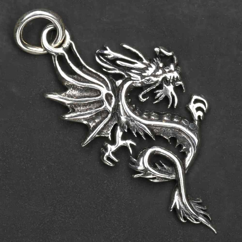 Drache Chaos  925er Silber Anhänger Sterlingsilber