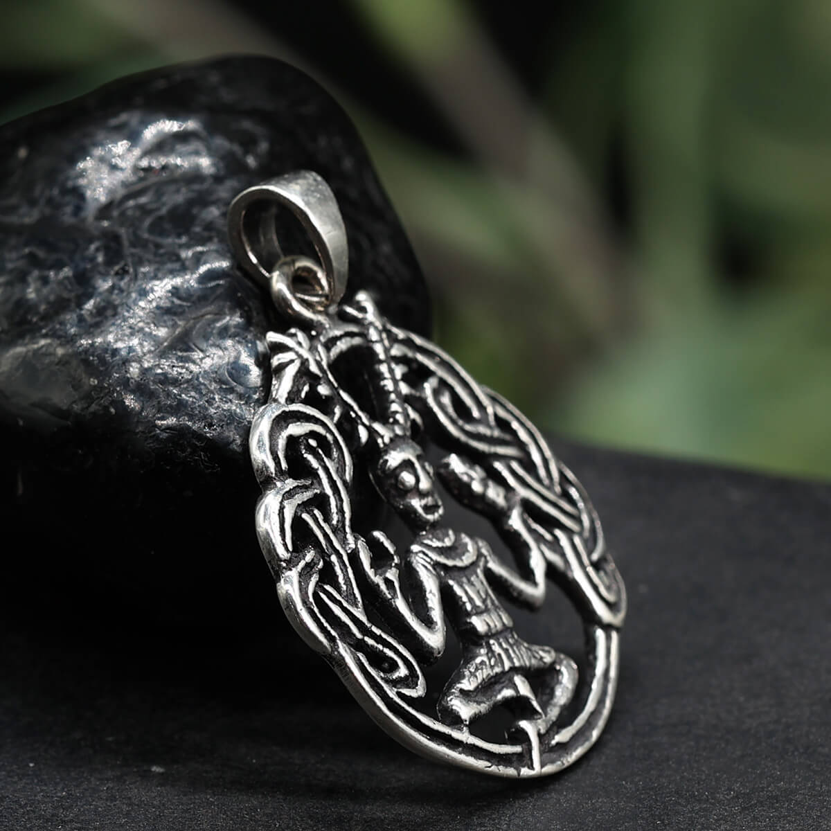 Natur Gott Schmuckanhänger Silber  Kelten Cernunnos