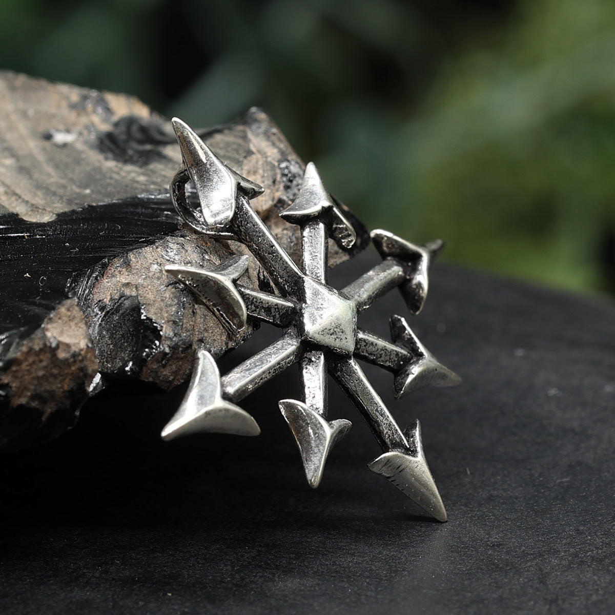 Kettenanhänger Chaosstern Silberschmuck 925 Silber Anhänger