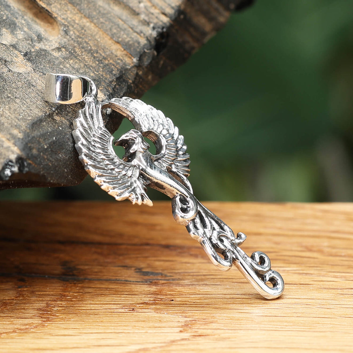 Phoenix Silber Anhänger Schmuck Kettenanhänger 925 Silber Drache