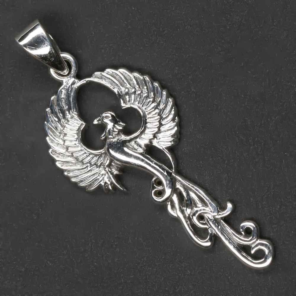 Phoenix  925er Silber Anhänger Sterlingsilber Drache 