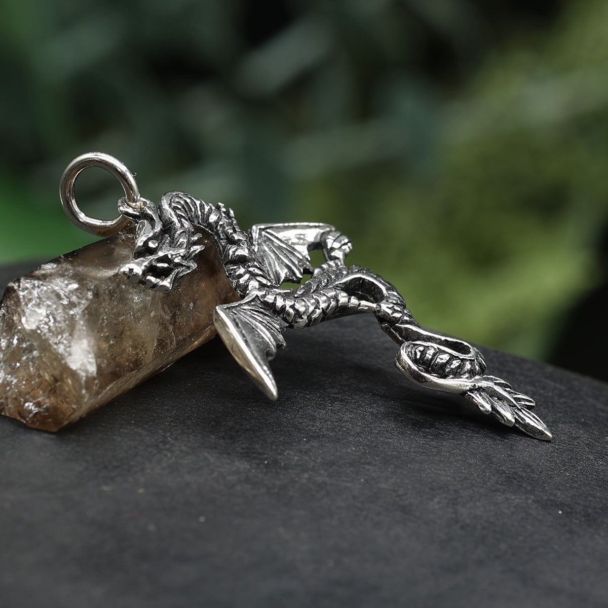 Feuerdrache Kettenanhänger Silberschmuck 925 Silber Anhänger