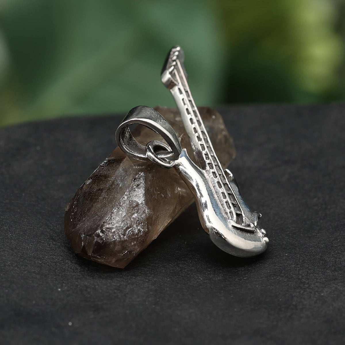 Bass Gitarre Silberschmuck Kettenanhänger 925 Silber
