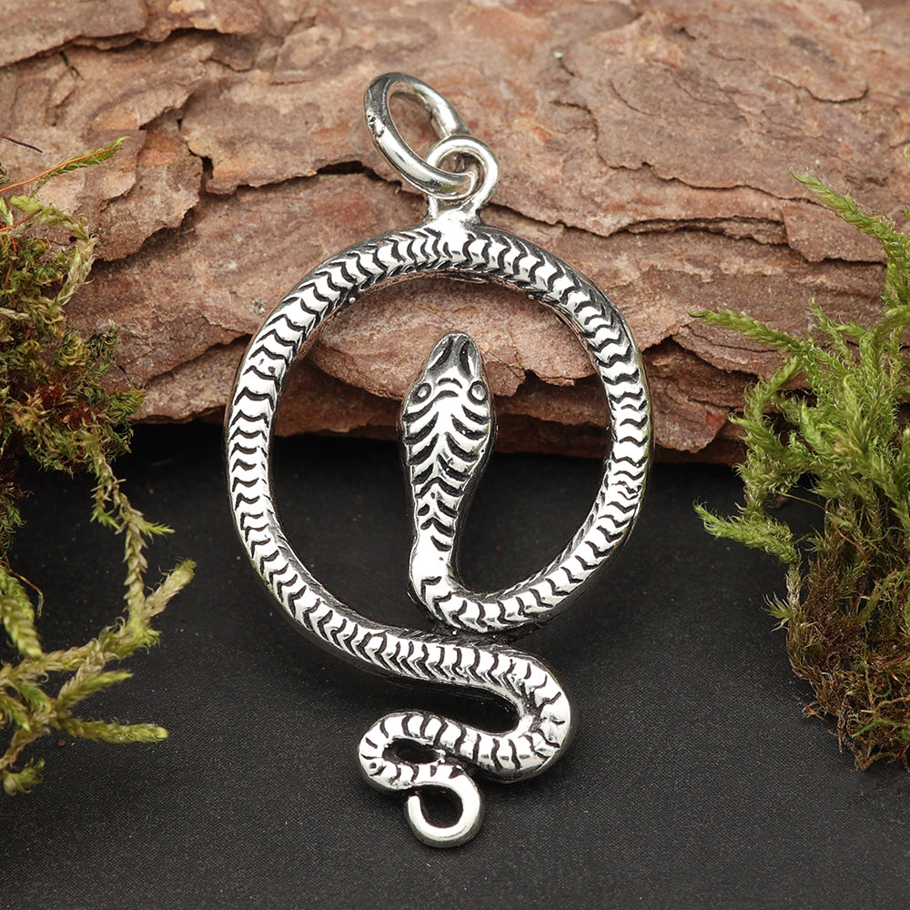 Schlange Silberanhänger 925 Kette Schmuck Anhänger