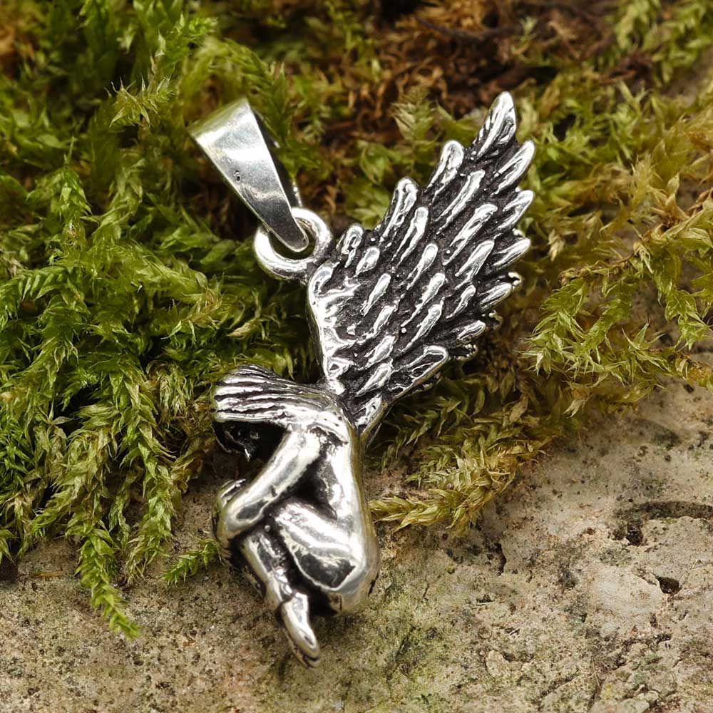 Engel Anhänger Beschützer Schmuck Silber 