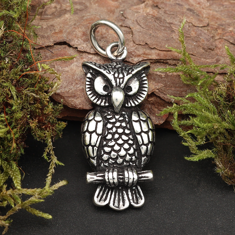 Eule Silberanhänger 925 Kette Schmuck Anhänger