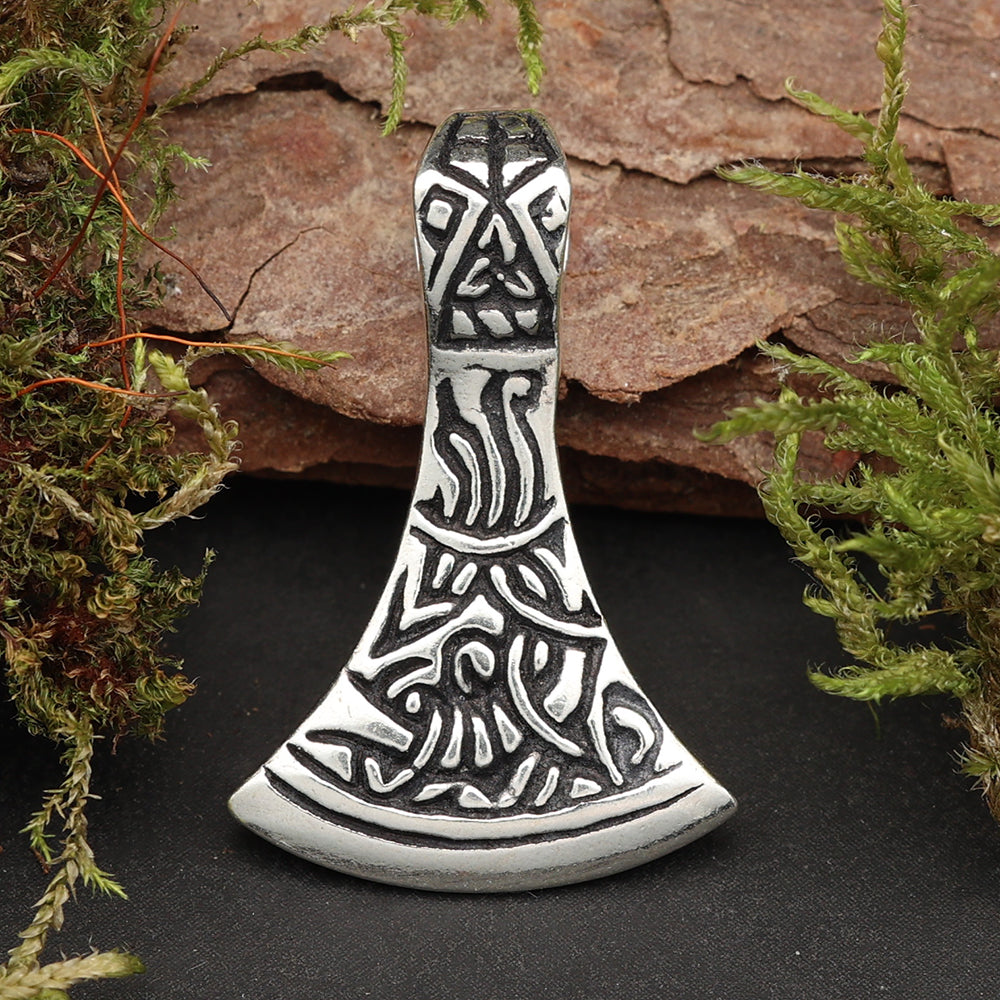Wikinger Mammenaxt Silberanhänger 925 Kette Schmuck Anhänger