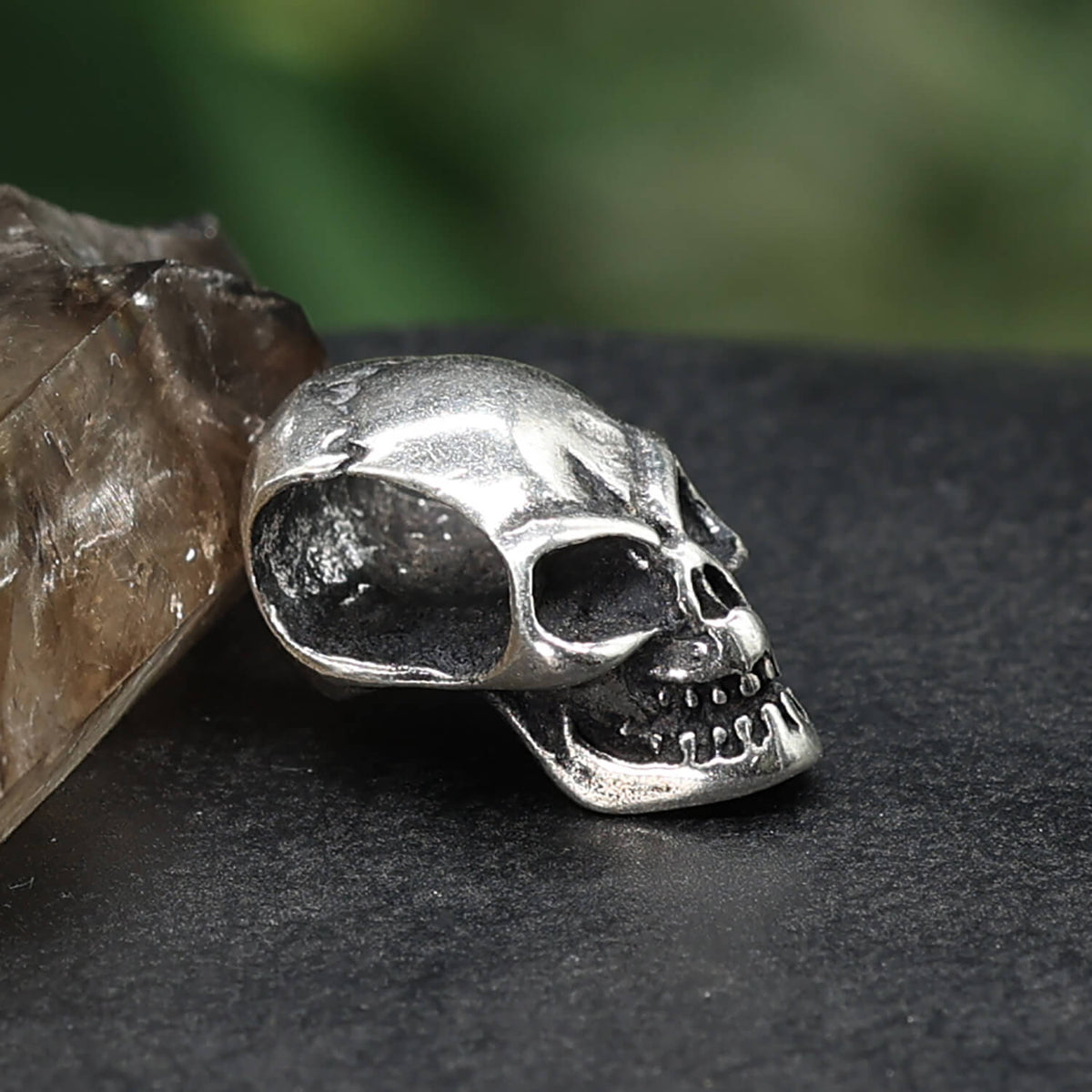 Totenkopf Silberschmuck für Halsketten Edler Gothic Kettenanhänger
