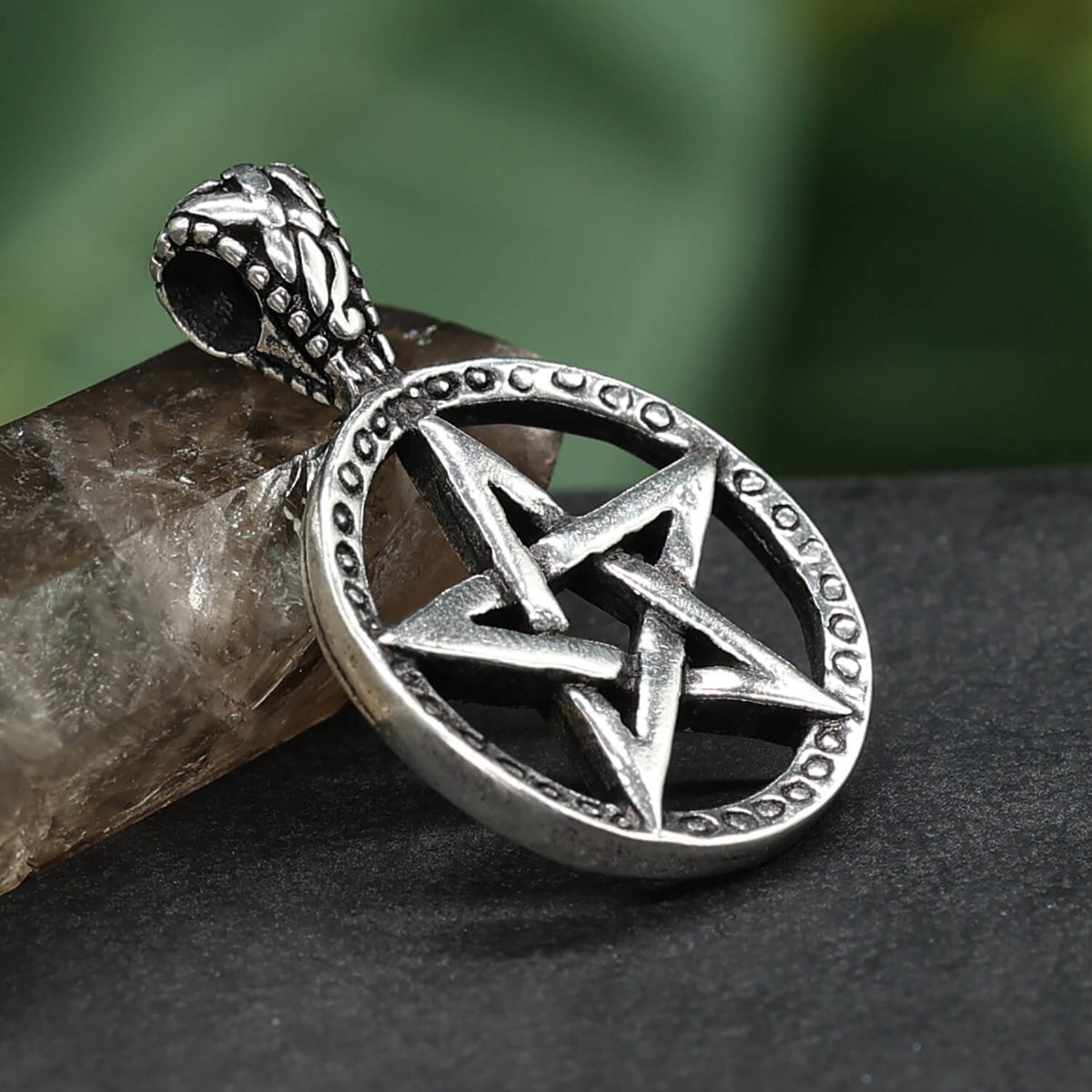 Hexenstern Silber Schmuck hinten