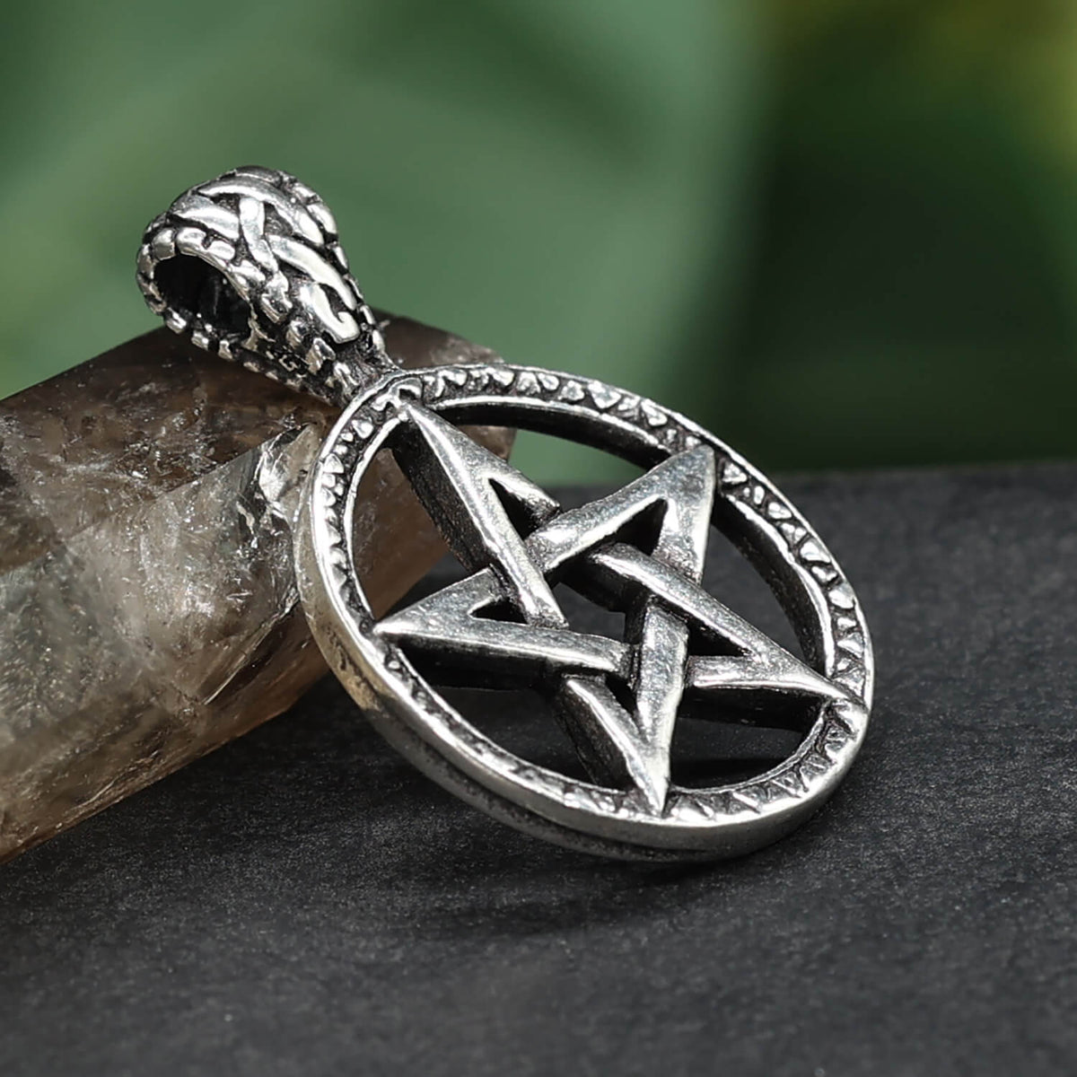 Wicca Silber Schmuck Anhänger Pentagramm