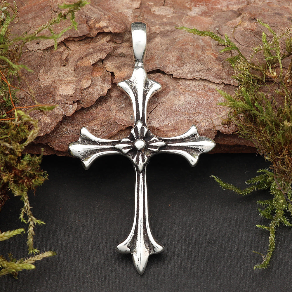 Feines Kreuz 925 Silber Kettenanhänger ausgefallener Silberschmuck