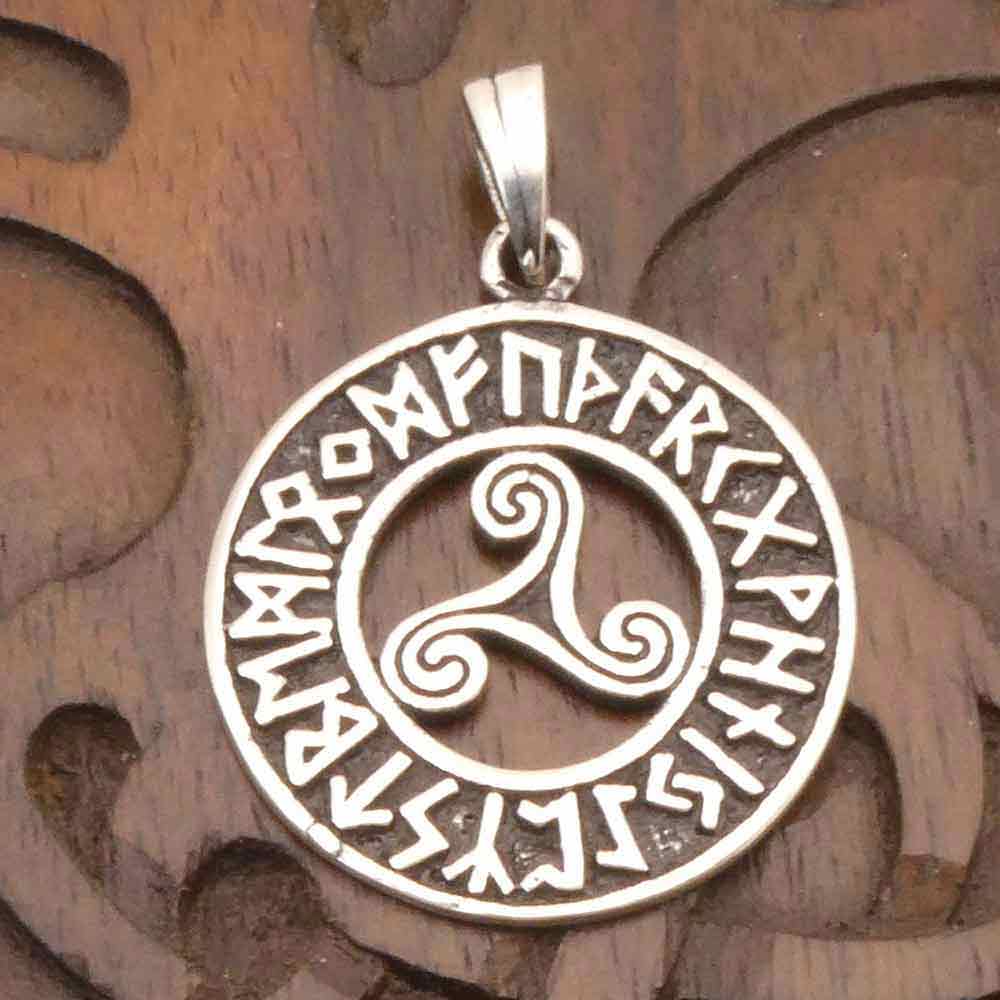 Runen Silber Triskel Kette