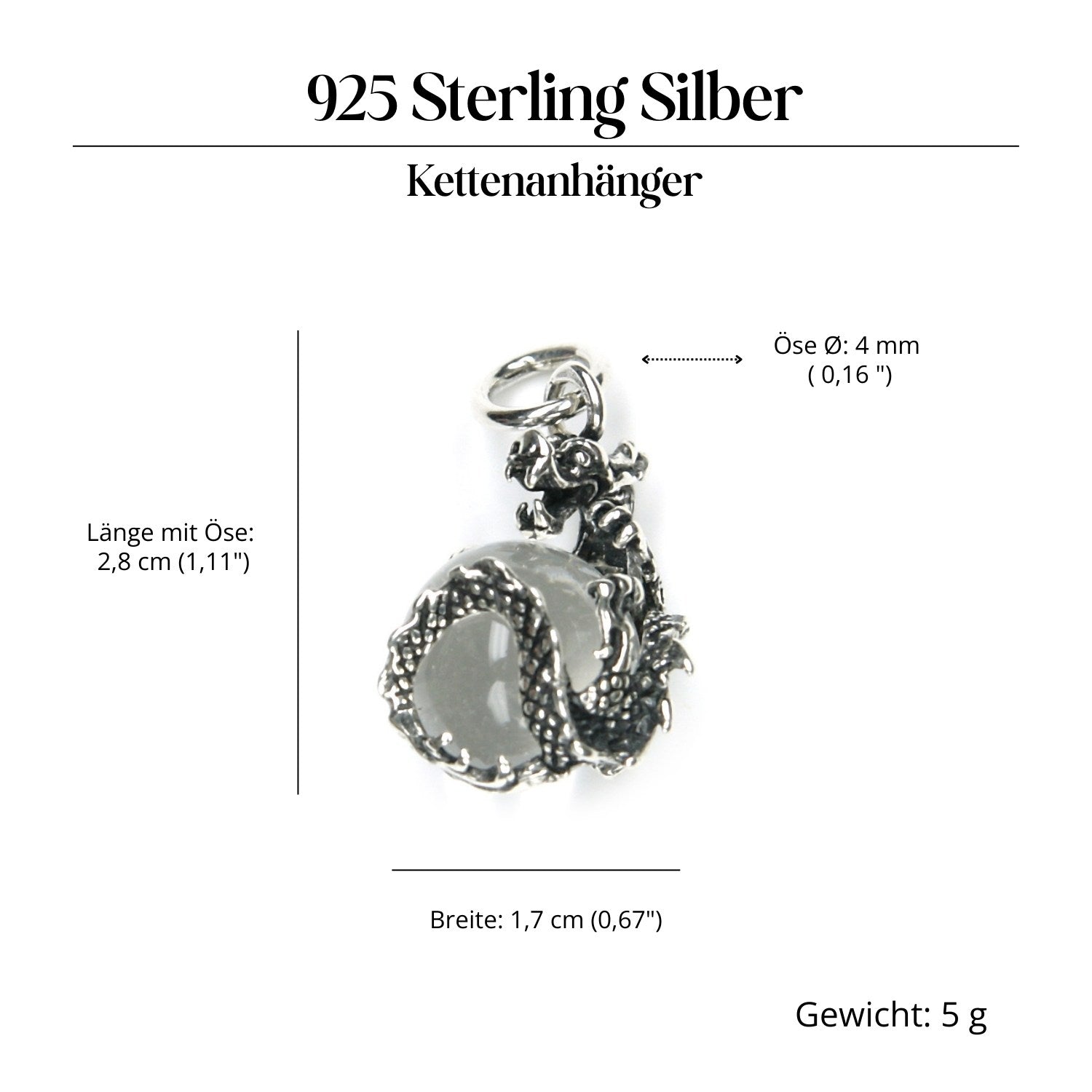 Drachen Anhänger 25 Silber Silberschmuck edel gearbeitet