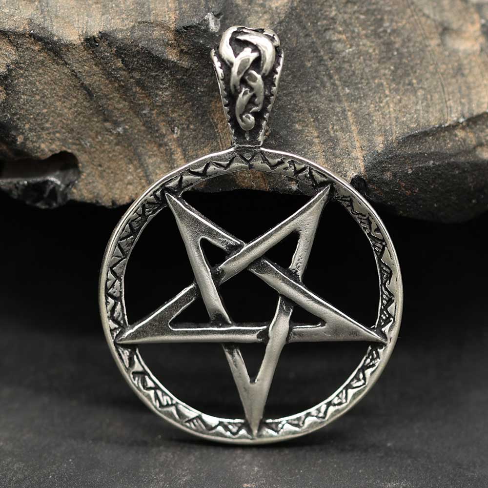 Pentagramm anhänger Silber 925 drudenfuß Schmuck hexen