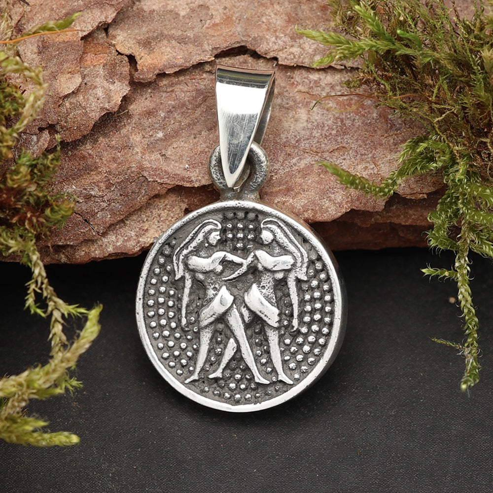 Zwillinge Sternzeichen 925 Silberanhänger astrologischer Schmuck