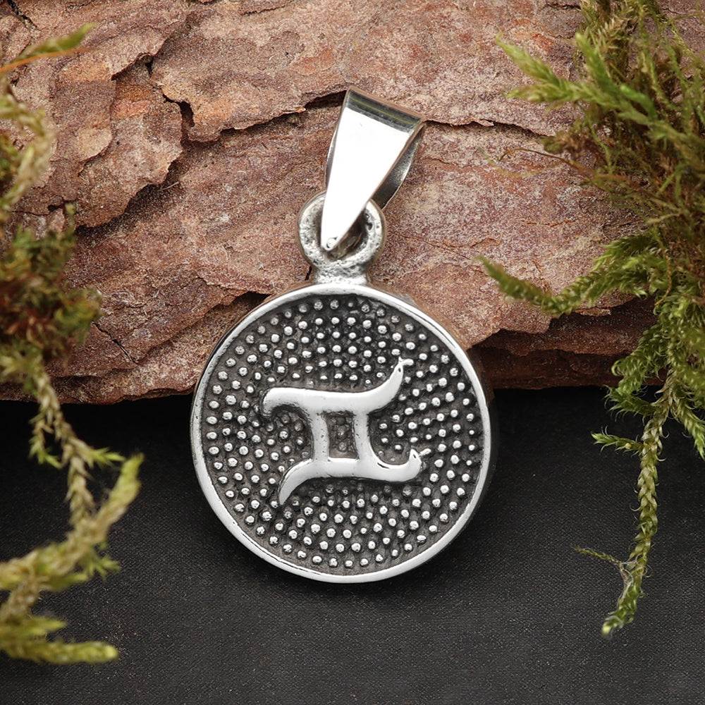 Sternzeichen Zwillinge Anhänger 925er Silber Astrologie Tierkreiszeichen Schmuck