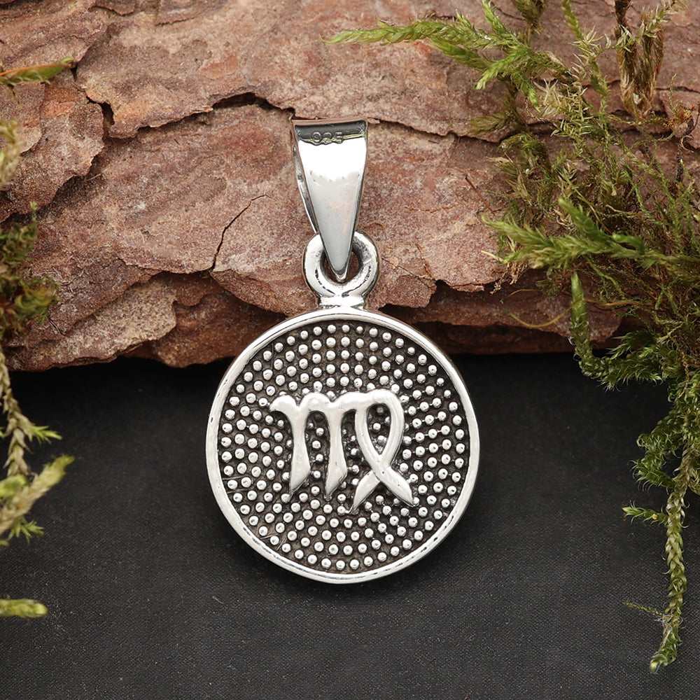 Sternzeichen Jungfrau Anhänger 925er Silber Astrologie Tierkreiszeichen Schmuck
