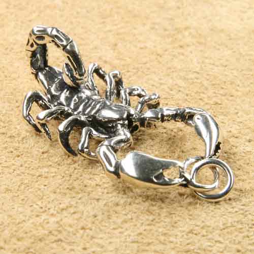 Großer Skorpion mystischer Schmuckanhänger 925 Sterling Silber 
