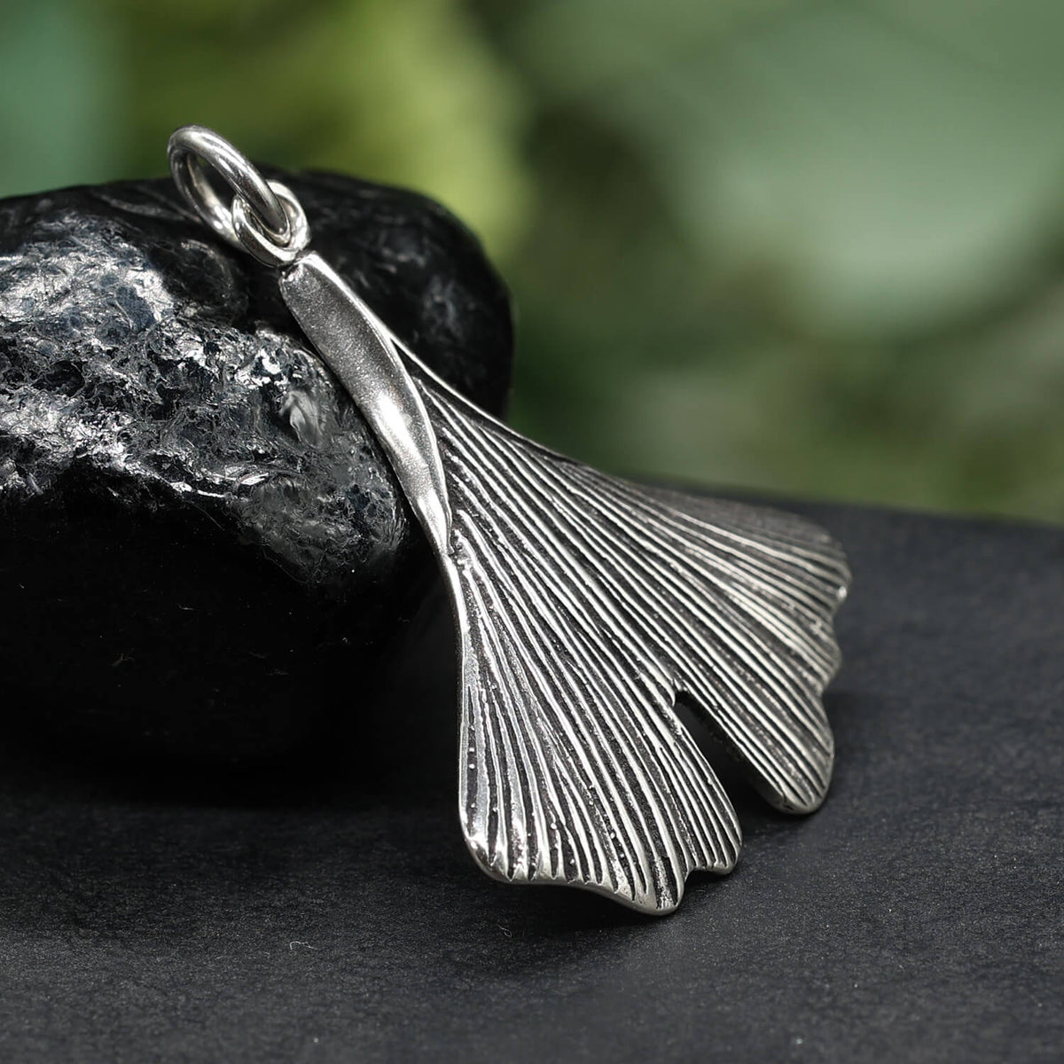 Ginkgo Silber Anhänger Sterlingsilber Schmuck Liebe